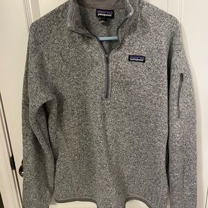 Patagonia Gray Quarter-Zip Fleece Pullover